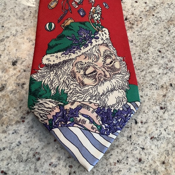 Silk Tie Santa Christmas by Robert Talbott for Nordstrom - Picture 3 of 7